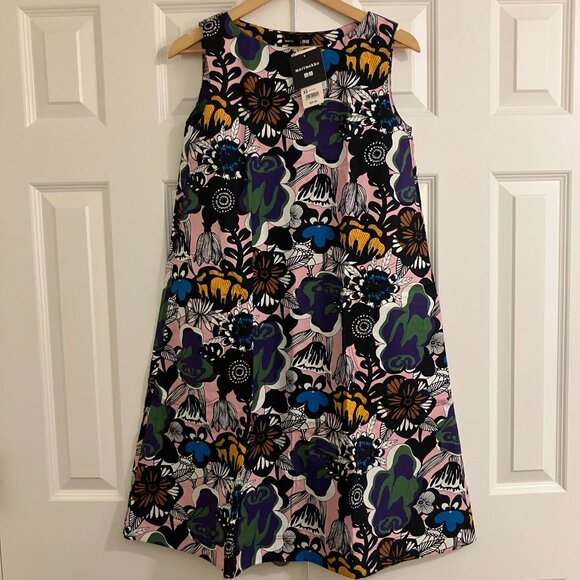 Marimekko Uniqlo Aline Midi Dress XS with Pockets New With Tags - Picture 5 of 5